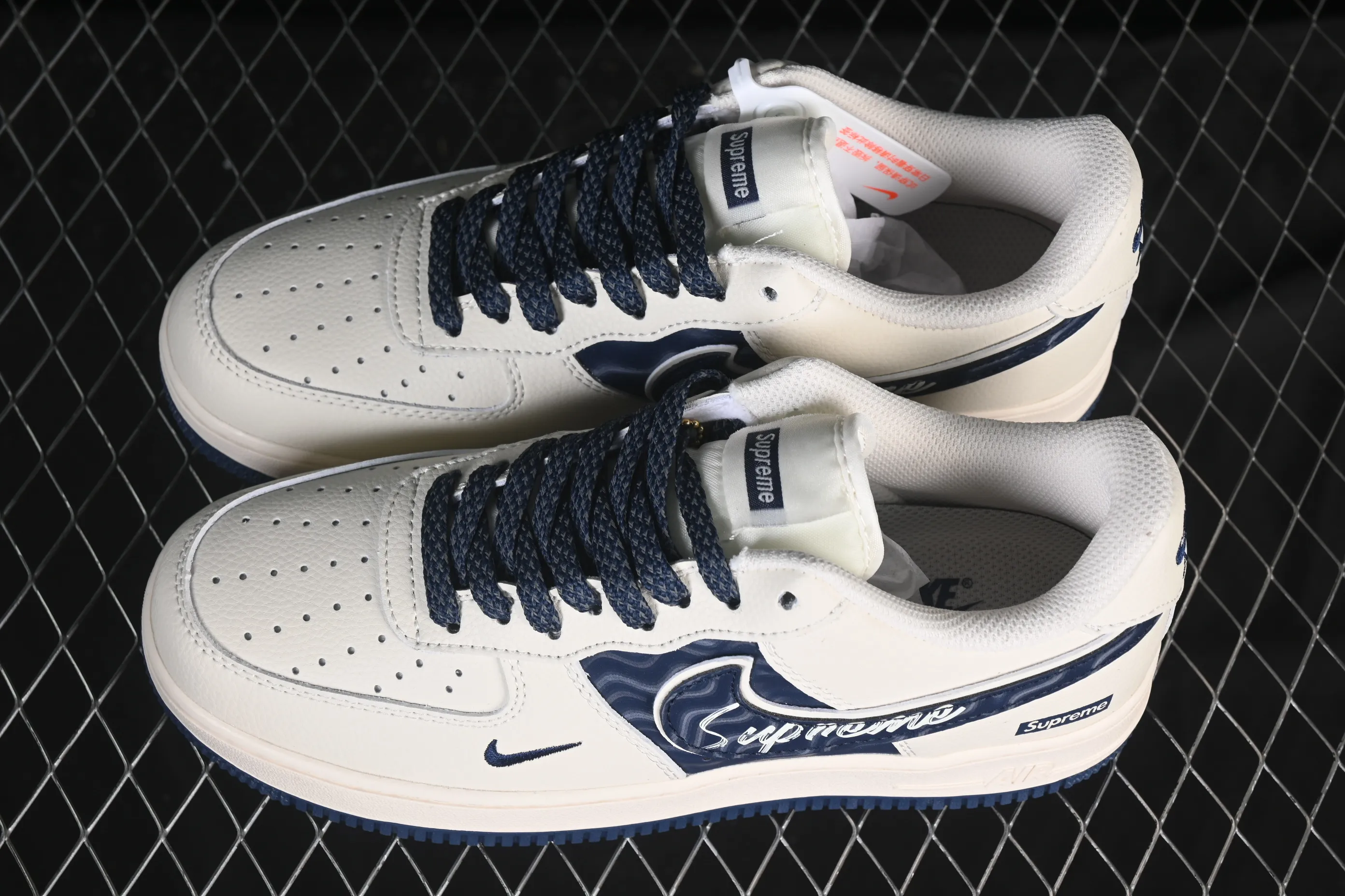 All categories Nk Air Force 1 Air Force series Nk Air Force 1 Low Air Force low top Nike Air Force 1'07 Low Supreme co-branded corrugated beige Air Force 1 low top casual sneakers XY2025-001